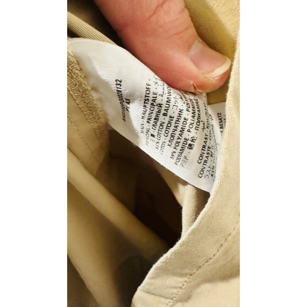 JW ANDERSON Tan Khaki 100% Cotton A-Line Logo Travel Asymmetrical Wrap Skirt 10 - Picture 13 of 14